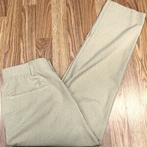 UNDER ARMOUR REGULAR FIT POLYESTER PANTS LIGHT KHAKI Sz 34W x 30L